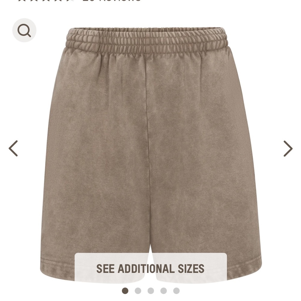 skims boyfriend fleece shorts size S desert